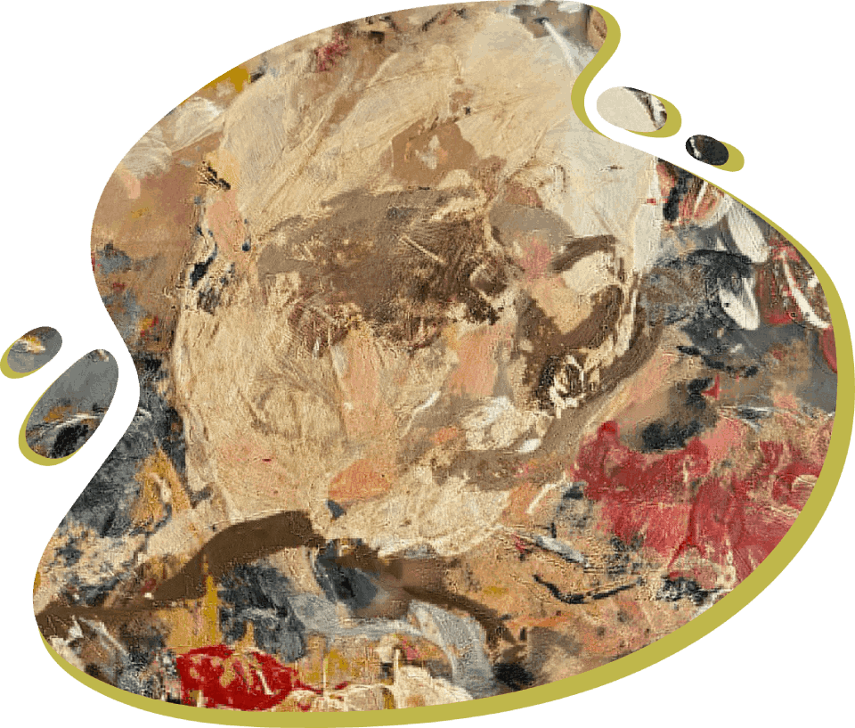 Pintura abstracta con tonos neutros