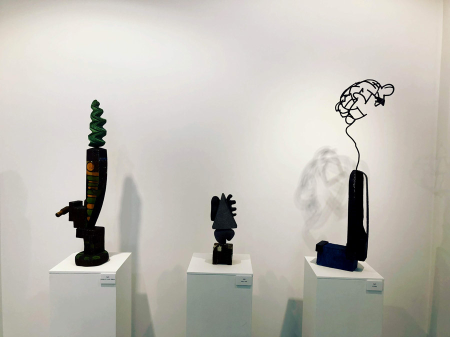 Esculturas en exhibición artística
